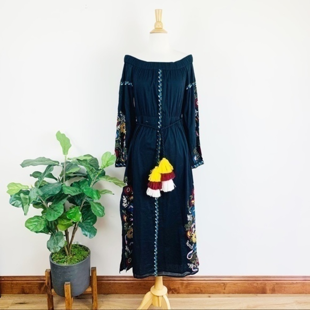 💋Rare Anthropologie Misa embroidery maxi dress size XS - Picture 4 of 12